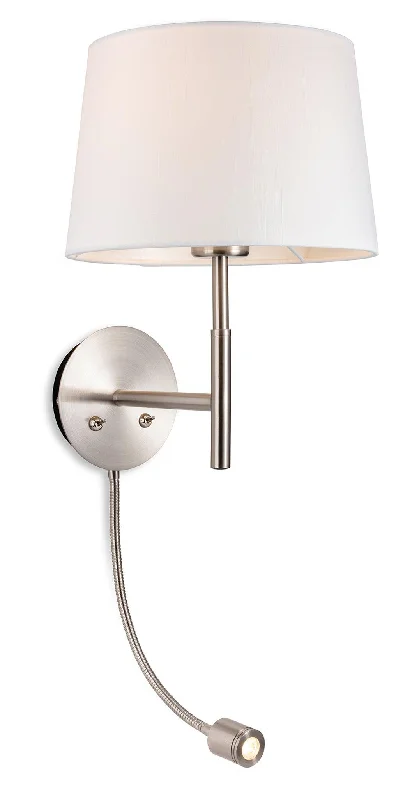 Track lighting with a chunky, bold designSeymour 2 Light Wall (Switched) Brushed Steel with Cream Shade Track lighting with a chunky, bold designSeymour 2 Light Wall (Switched) Brushed Steel with Cream Shade