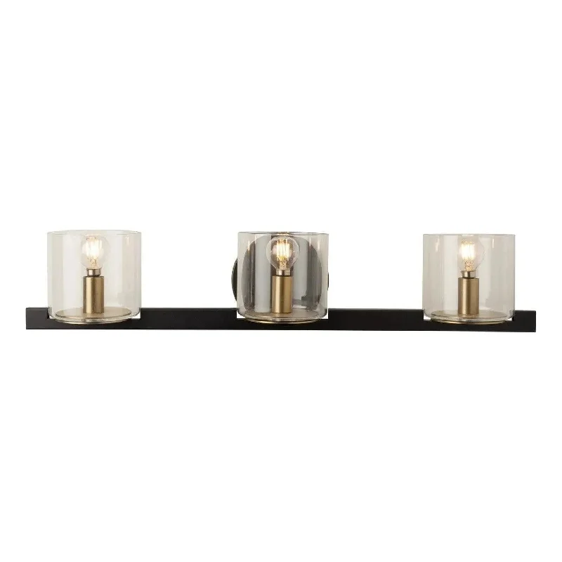Track lighting with a brushed nickel finishSalinas Vanity