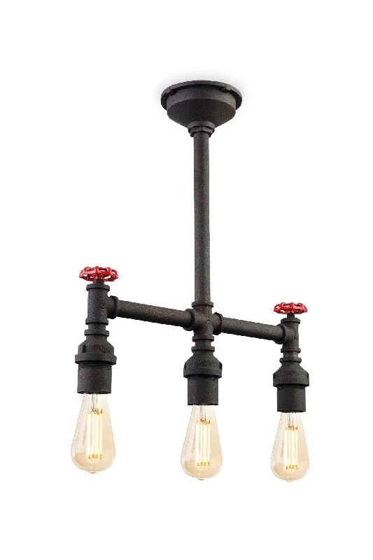 Dimmable track lighting for home officesFactory 3 Light Semi Flush Fitting Rustic Black Dimmable track lighting for home officesFactory 3 Light Semi Flush Fitting Rustic Black
