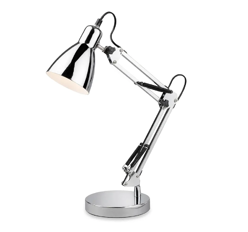Track lighting with frosted glass shadesRiley Table Lamp Chrome