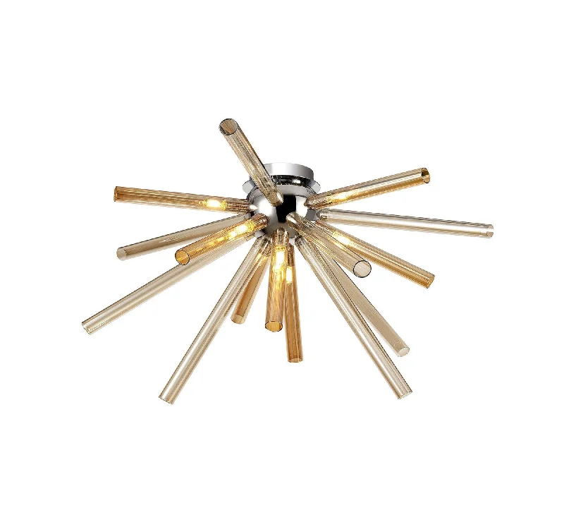 Track lighting with a sleek profileSonta Semi-Flush 8 Light G9, Clear & Chrome/Smoked & Frosted/Amber & Champagne/Polished Chrome Track lighting with a sleek profileSonta Semi-Flush 8 Light G9, Clear & Chrome/Smoked & Frosted/Amber & Champagne/Polished Chrome