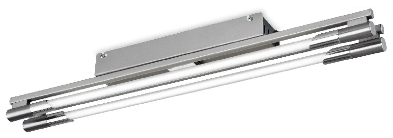 Track lighting with colored glass accentsCasa Flush Fitting  Brushed Steel