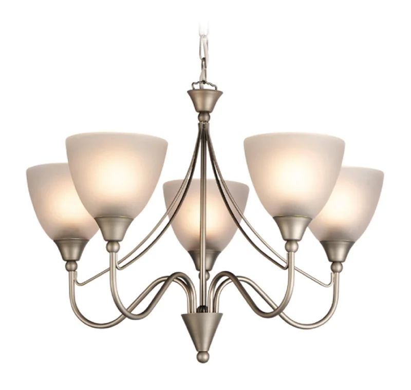 Track lighting with swivel heads for precise aimingSantana 5 Light Fitting Satin Steel with Opal Glass Track lighting with swivel heads for precise aimingSantana 5 Light Fitting Satin Steel with Opal Glass