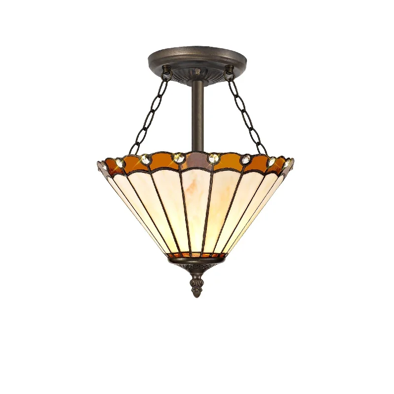 Track lighting for creating a focal pointUmbria 3 Light Semi Ceiling E27 With 30cm Tiffany Shade Track lighting for creating a focal pointUmbria 3 Light Semi Ceiling E27 With 30cm Tiffany Shade