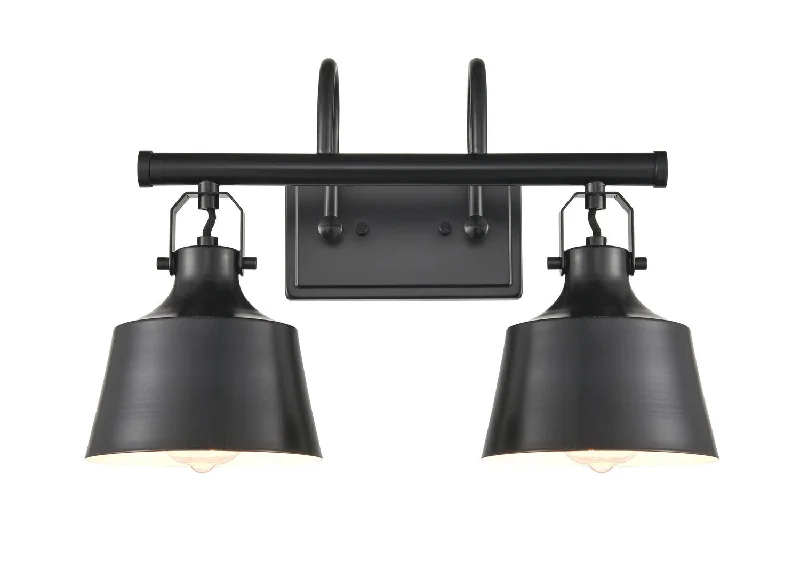 Industrial Lighting for Metal Fabrication ShopsAuralume Two Light Bath Vanity