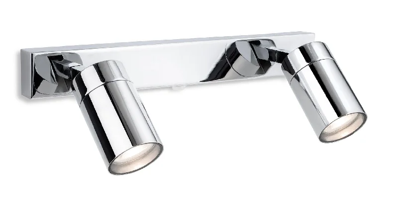Track lighting with a decorative track designPinnacle 2 Light Bar Chrome