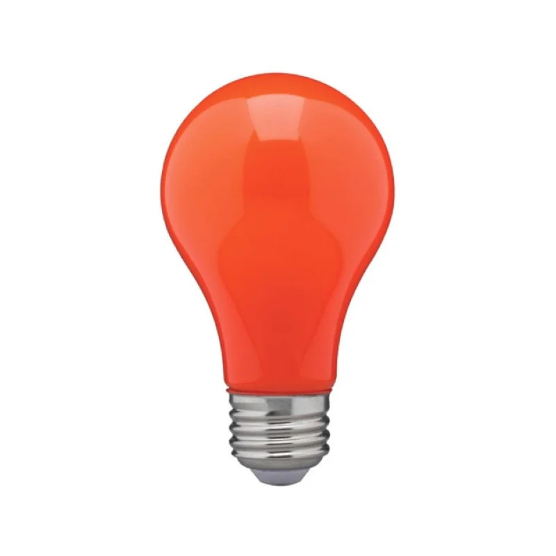 Industrial Emergency Lighting for Safety in FactoriesA19 LED Bulb, 8 Watts, E26 Medium Base, Ceramic Orange Finish, 120V Industrial Emergency Lighting for Safety in FactoriesA19 LED Bulb, 8 Watts, E26 Medium Base, Ceramic Orange Finish, 120V