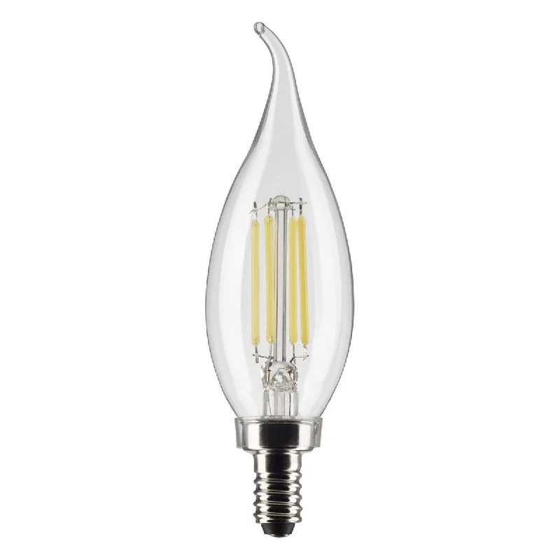 Adjustable Industrial Lighting for Flexible IlluminationCA10 Filament LED Bulb, 4W, 350lm, 3000K, 40W Equal, E12 Candelabra Base, Clear, Pack of 2 Adjustable Industrial Lighting for Flexible IlluminationCA10 Filament LED Bulb, 4W, 350lm, 3000K, 40W Equal, E12 Candelabra Base, Clear, Pack of 2