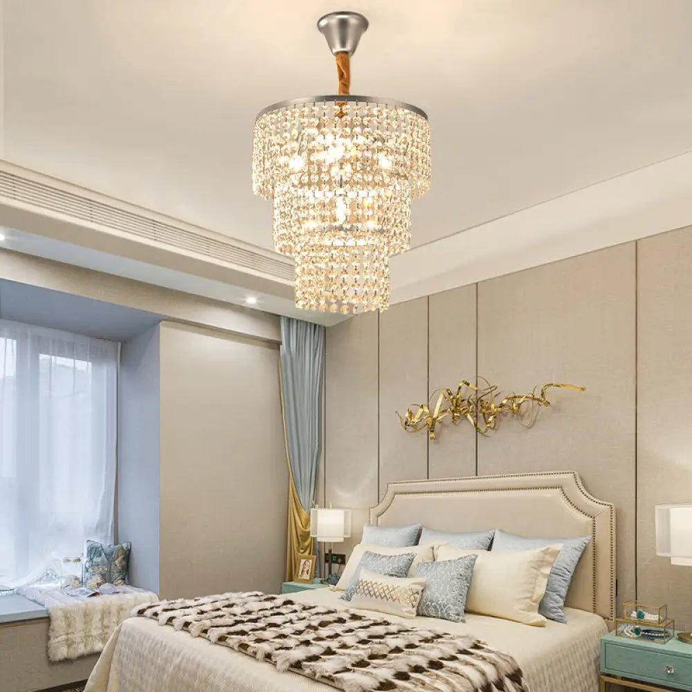 Chandeliers with Venetian Glass for a Luxurious LookChandeliers with Venetian Glass for a Luxurious LookContemporary Chrome Tiered Chandelier with Clear Crystal - 4/5/6 Lights - 12"/16"/21.5" wide Chandeliers with Venetian Glass for a Luxurious LookChandeliers with Venetian Glass for a Luxurious LookContemporary Chrome Tiered Chandelier with Clear Crystal - 4/5/6 Lights - 12"/16"/21.5" wide