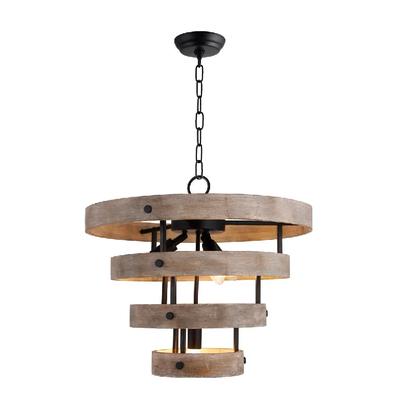 Bohemian - Style Beaded Chandeliers for Eclectic DecorBohemian - Style Beaded Chandeliers for Eclectic Decor4 Light Candle-Style Wood Drum Chandelier in Matte Black and Natural Wood finish Bohemian - Style Beaded Chandeliers for Eclectic DecorBohemian - Style Beaded Chandeliers for Eclectic Decor4 Light Candle-Style Wood Drum Chandelier in Matte Black and Natural Wood finish