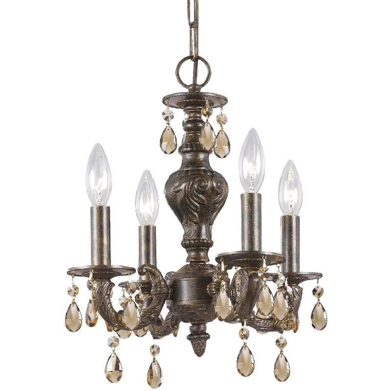 Chandeliers with Metal Frames in Black FinishChandeliers with Metal Frames in Black FinishParis Market 4 Light Golden Teak Hand Cut Crystal Venetian Bronze Mini Chandelier Chandeliers with Metal Frames in Black FinishChandeliers with Metal Frames in Black FinishParis Market 4 Light Golden Teak Hand Cut Crystal Venetian Bronze Mini Chandelier