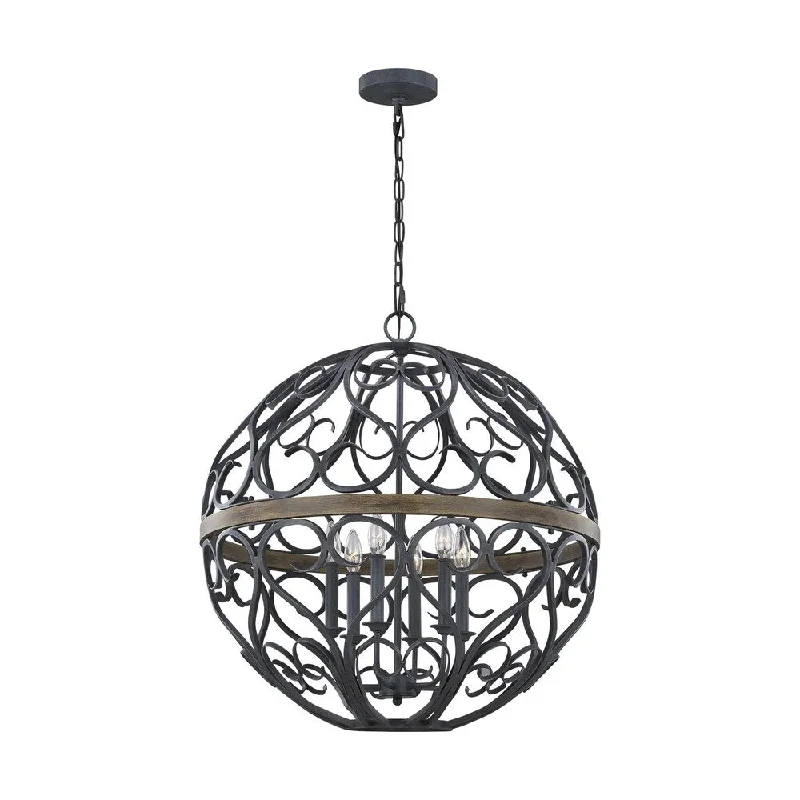 Chandeliers with Multiple Lights for Maximum IlluminationChandeliers with Multiple Lights for Maximum IlluminationAvila Weathered Zinc and Weathered Oak Steel 6-light Chandelier