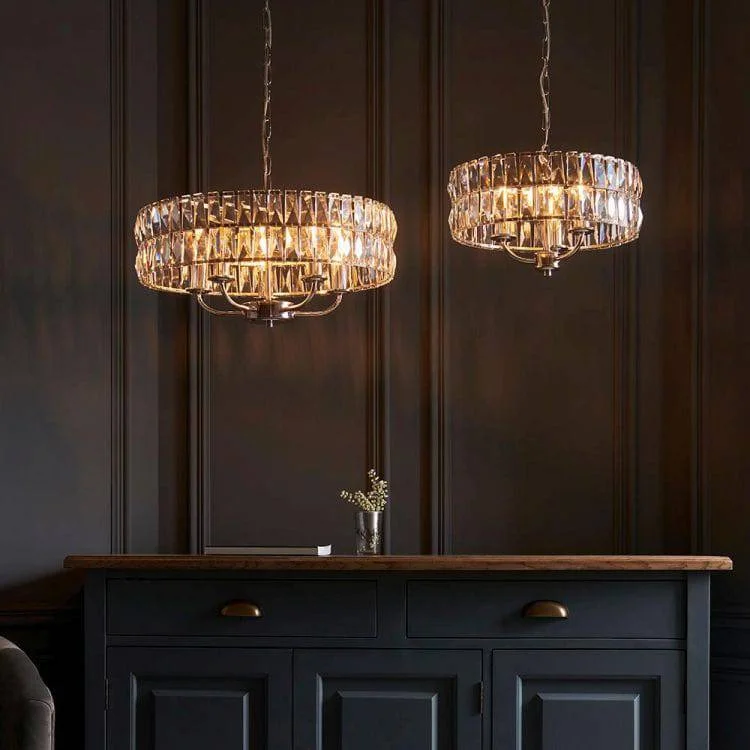 Chandeliers for High Ceilings to Fill Vertical SpaceChandeliers for High Ceilings to Fill Vertical SpaceClifton 5lt Pendant Ceiling Light Bright Nickel