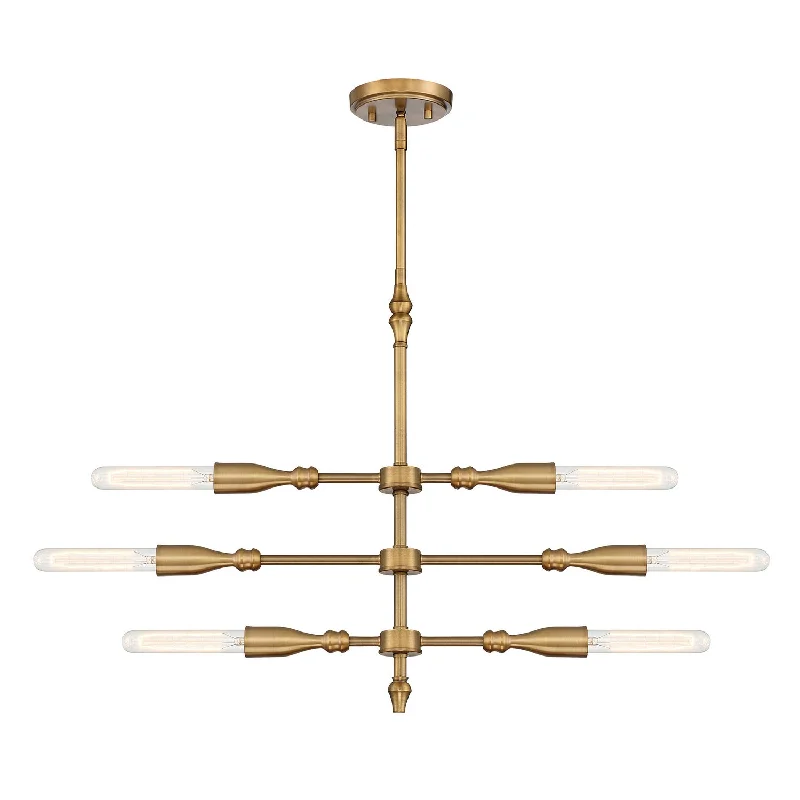 Chandeliers with Metal Frames in Gold FinishChandeliers with Metal Frames in Gold FinishLouise Island Pendant
