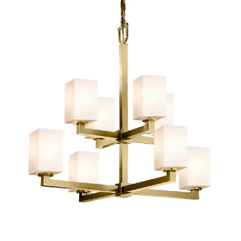 Chandeliers with Pendant Lights for a Stylish LookChandeliers with Pendant Lights for a Stylish LookFusion Collection Modular 8-light Antique Brass Chandelier, Frosted Opal Shade