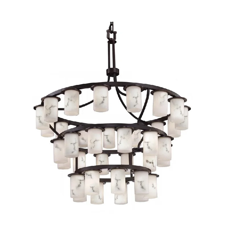 Chandeliers with Candle - Style Bulbs for a Classic AestheticChandeliers with Candle - Style Bulbs for a Classic AestheticJustice Design LumenAria Dakota 36-light Dark Bronze Downlight Chandelier, Faux Alabaster Cylinder w/ Flat Rim Shade Chandeliers with Candle - Style Bulbs for a Classic AestheticChandeliers with Candle - Style Bulbs for a Classic AestheticJustice Design LumenAria Dakota 36-light Dark Bronze Downlight Chandelier, Faux Alabaster Cylinder w/ Flat Rim Shade