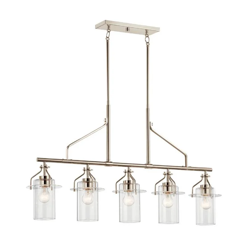 Chandeliers with Metal Frames in Silver FinishChandeliers with Metal Frames in Silver FinishKichler 52379 Everett 5-lt 42" Linear Chandelier Chandeliers with Metal Frames in Silver FinishChandeliers with Metal Frames in Silver FinishKichler 52379 Everett 5-lt 42" Linear Chandelier