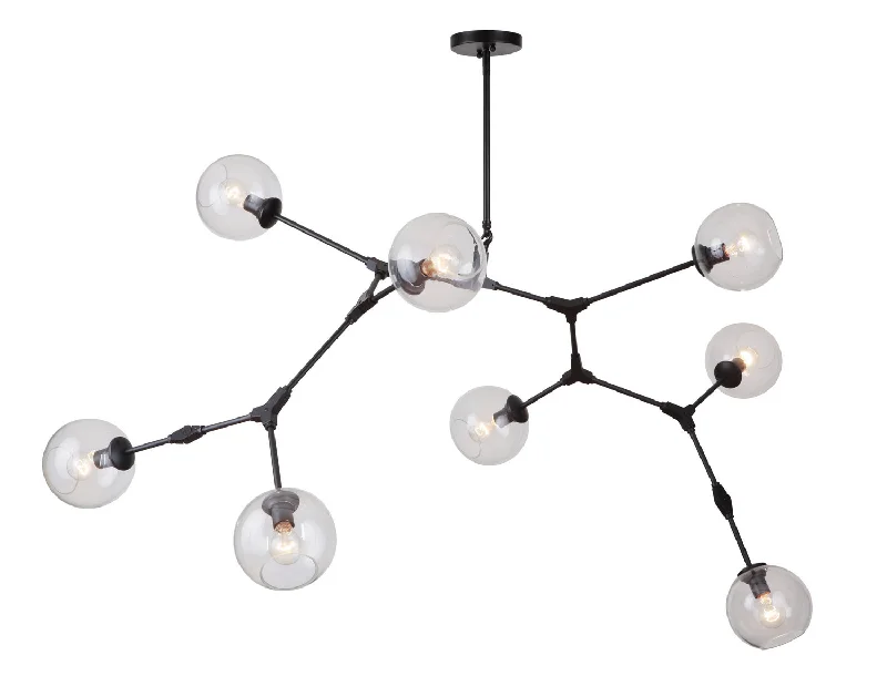 Chandeliers with Frosted Glass for a Softer Light DiffusionChandeliers with Frosted Glass for a Softer Light DiffusionMariana Baltic 700808 Chandelier Light - Black