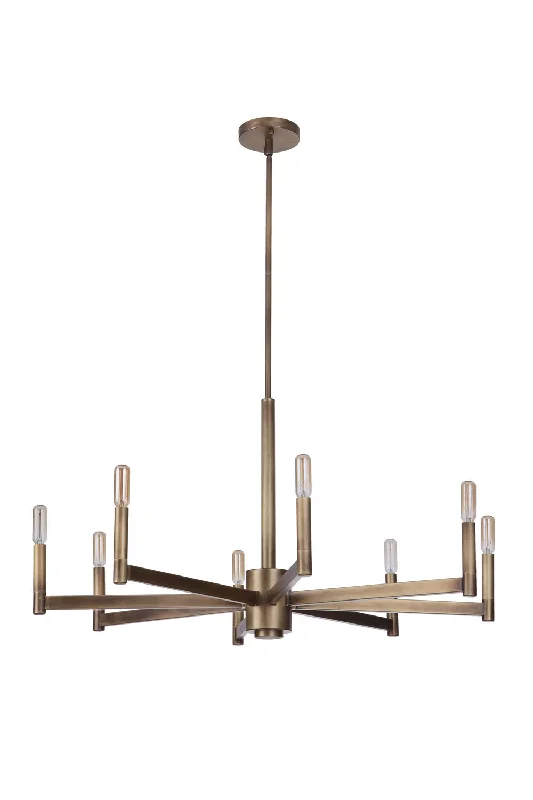 Chandeliers with Clear Crystal for a Sparkling EffectChandeliers with Clear Crystal for a Sparkling EffectMariana 710844 Chandelier Light - Aged Brass