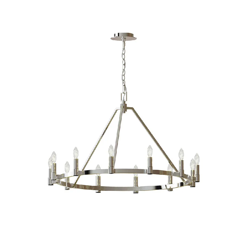 Chandeliers with Metal Frames in Copper FinishChandeliers with Metal Frames in Copper FinishMariana Upstate 801225 Chandelier Light - Polished Nickel