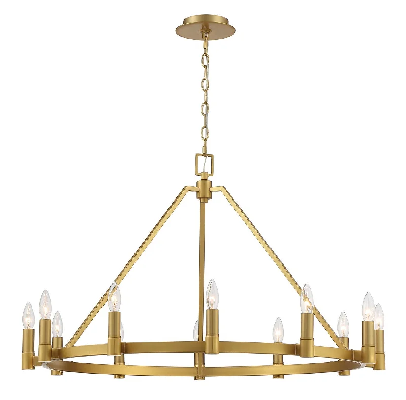 Chandeliers with Adjustable Height for Custom InstallationChandeliers with Adjustable Height for Custom InstallationMariana Upstate 801242 Chandelier Light - Aged Brass
