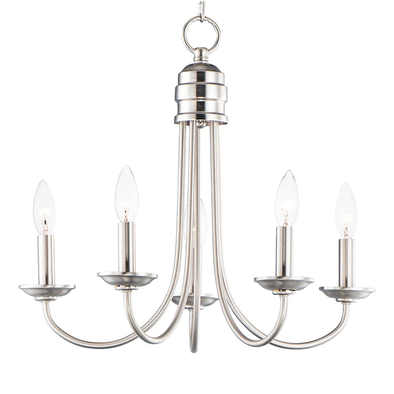 Chandeliers for Low Ceilings to Avoid OvercrowdingChandeliers for Low Ceilings to Avoid OvercrowdingMaxim 10345 Logan 5-lt 21" Candele Chandelier