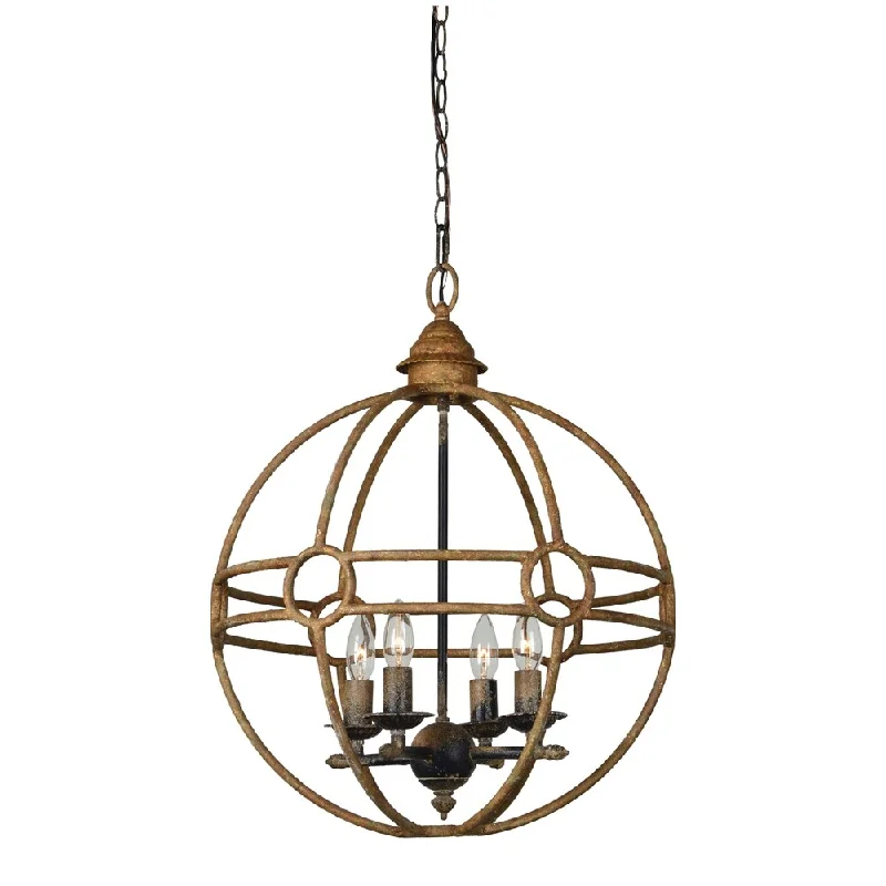 Chandeliers with Metal Frames in Black FinishChandeliers with Metal Frames in Black FinishMcGraw 4-Lt Chandelier