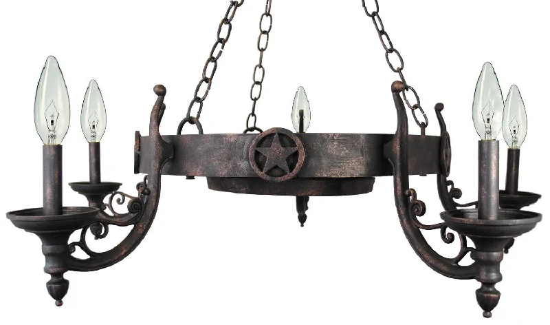 Chandeliers with Clear Crystal for a Sparkling EffectChandeliers with Clear Crystal for a Sparkling EffectMelissa Lone Star Series 5R-LS-17A Chandelier Light -