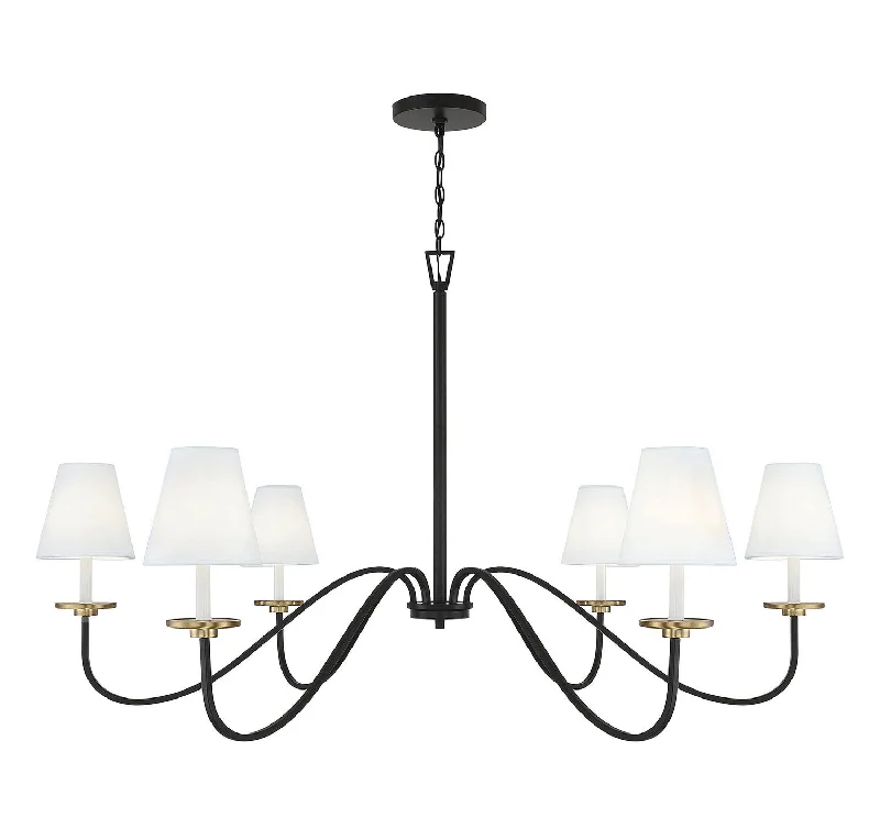 Chandeliers with Metal Frames in Silver FinishChandeliers with Metal Frames in Silver FinishMeridian M100106BNB Chandelier Light - Black with Natural Brass Accents Chandeliers with Metal Frames in Silver FinishChandeliers with Metal Frames in Silver FinishMeridian M100106BNB Chandelier Light - Black with Natural Brass Accents