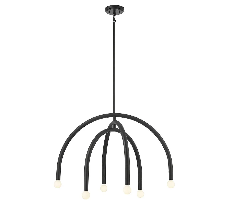 Incandescent Chandeliers for a Warm and Traditional GlowIncandescent Chandeliers for a Warm and Traditional GlowMeridian M100115MBK Chandelier Light - Matte Black