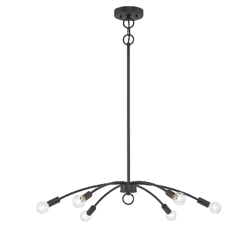 Bohemian - Style Beaded Chandeliers for Eclectic DecorBohemian - Style Beaded Chandeliers for Eclectic DecorMeridian M100116MBK Chandelier Light - Matte Black