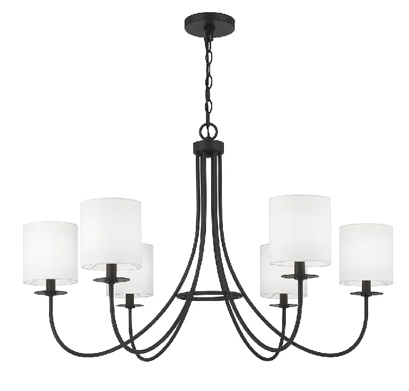 Chandeliers with Adjustable Arms for Directional LightingChandeliers with Adjustable Arms for Directional LightingMeridian M100117MBK Chandelier Light - Matte Black