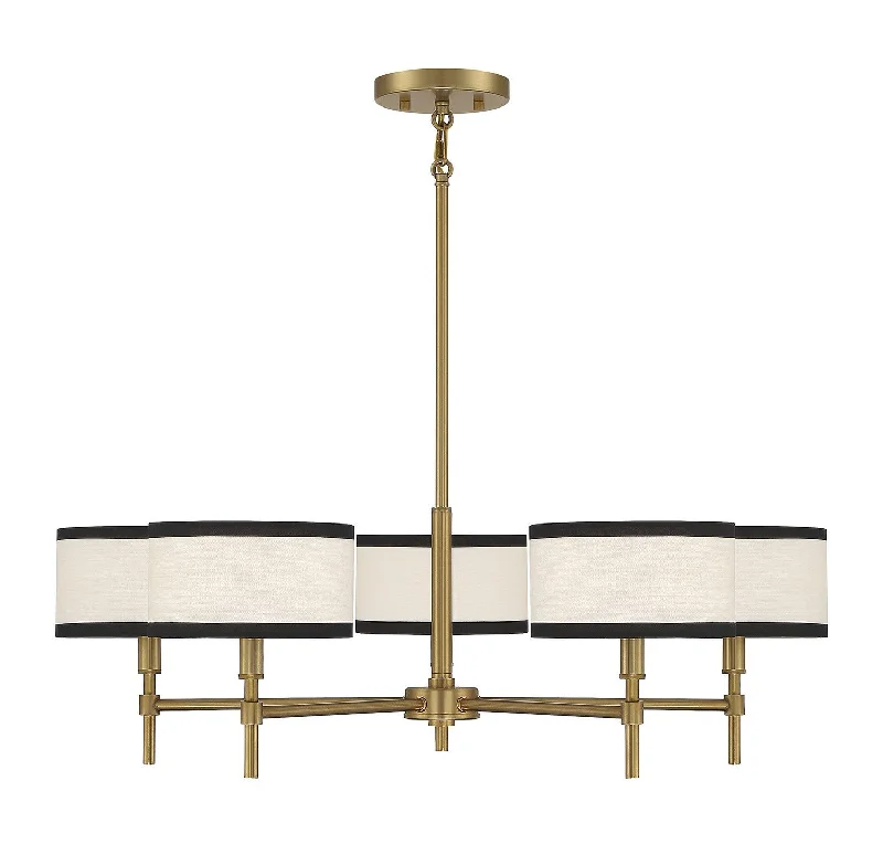 Art Deco Chandeliers for a Retro - Glam LookArt Deco Chandeliers for a Retro - Glam LookMeridian M10011NB Chandelier Light - Natural Brass