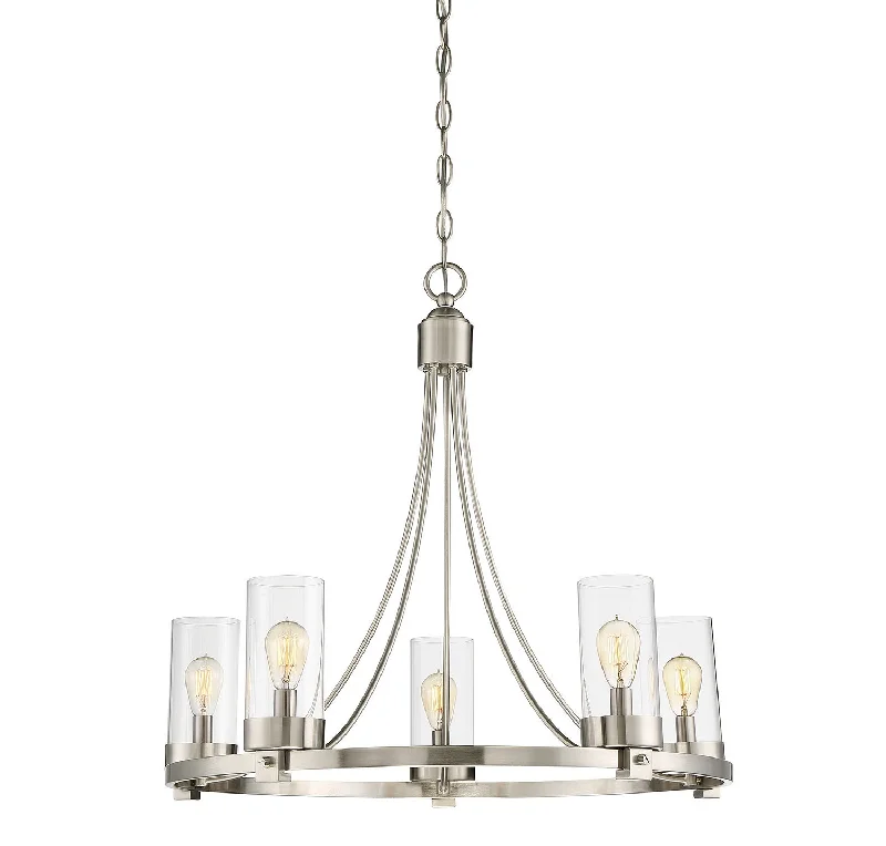 Oversized Chandeliers as a Statement Piece in Living RoomsOversized Chandeliers as a Statement Piece in Living RoomsMeridian Mchan M10018BN Chandelier Light - Brushed Nickel