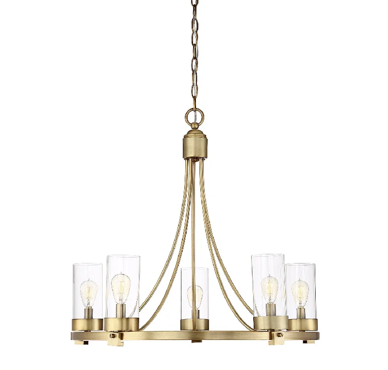 Small Chandeliers for Compact RoomsSmall Chandeliers for Compact RoomsMeridian Mchan M10018NB Chandelier Light - Natural Brass