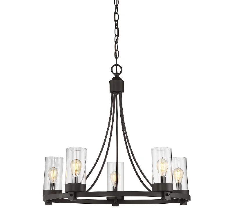Chandeliers with Metal Frames in Gold FinishChandeliers with Metal Frames in Gold FinishMeridian Mchan M10018ORB Chandelier Light - Oil Rubbed Bronze