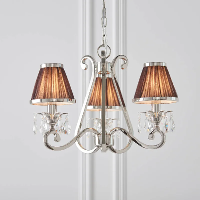 Chandeliers with Murano Glass for a High - End Artistic TouchChandeliers with Murano Glass for a High - End Artistic TouchOksana Nickel 3-Light Pendant & Chocolate Shades Chandeliers with Murano Glass for a High - End Artistic TouchChandeliers with Murano Glass for a High - End Artistic TouchOksana Nickel 3-Light Pendant & Chocolate Shades