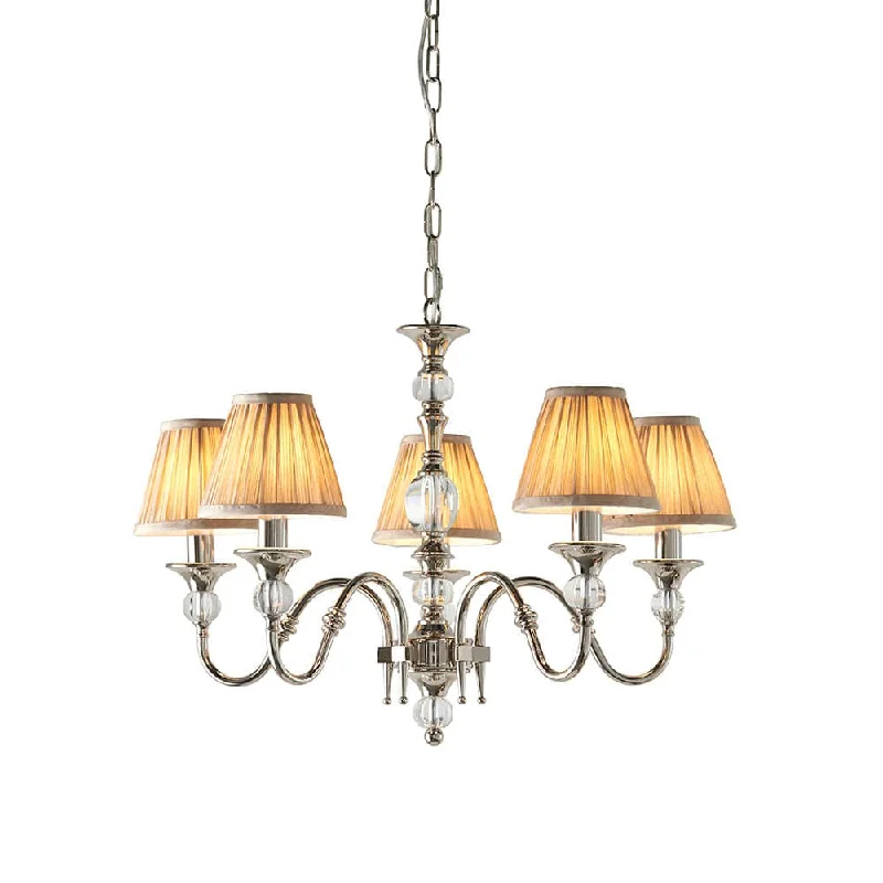 Chandeliers for Low Ceilings to Avoid OvercrowdingChandeliers for Low Ceilings to Avoid OvercrowdingPolina Nickel 5-Light Pendant & Beige Shades Chandeliers for Low Ceilings to Avoid OvercrowdingChandeliers for Low Ceilings to Avoid OvercrowdingPolina Nickel 5-Light Pendant & Beige Shades