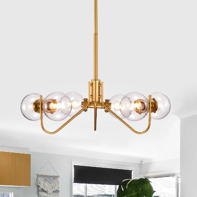 Chandeliers with Multiple Lights for Maximum IlluminationChandeliers with Multiple Lights for Maximum IlluminationShaun Matte Gold 6-Light Glass Globe Shades Chandelier Chandeliers with Multiple Lights for Maximum IlluminationChandeliers with Multiple Lights for Maximum IlluminationShaun Matte Gold 6-Light Glass Globe Shades Chandelier