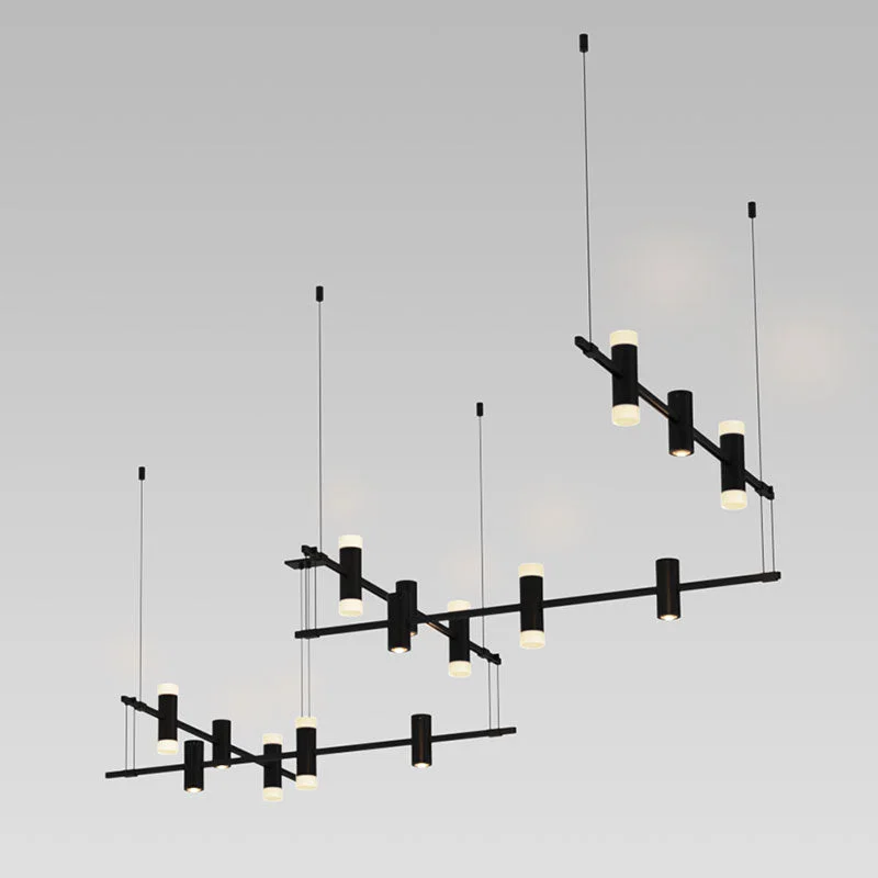 Chandeliers with Metal Frames in Bronze FinishChandeliers with Metal Frames in Bronze FinishSonneman SLS0159 Suspenders 106" 5-Bar Zig Zag LED Lighting System - Bar-Mounted Duplex Cylinder / Flood Lens Chandeliers with Metal Frames in Bronze FinishChandeliers with Metal Frames in Bronze FinishSonneman SLS0159 Suspenders 106" 5-Bar Zig Zag LED Lighting System - Bar-Mounted Duplex Cylinder / Flood Lens