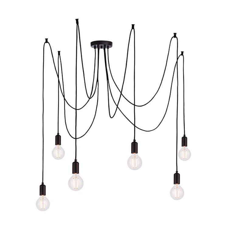 Victorian - Inspired Chandeliers with Ornate DetailsVictorian - Inspired Chandeliers with Ornate DetailsStudio 6-Light Pendant Ceiling Light Black