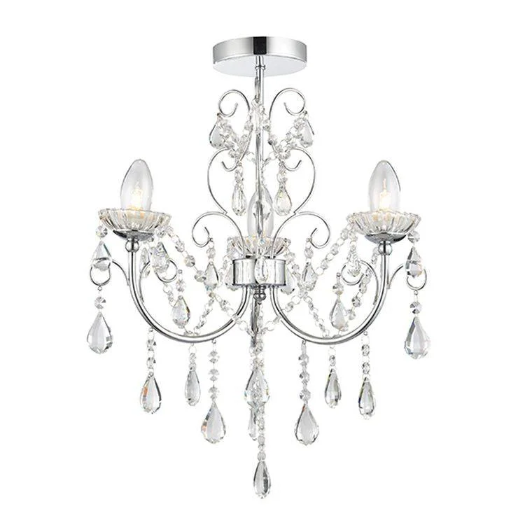 Minimalist Chandeliers for Sleek and Simple InteriorsMinimalist Chandeliers for Sleek and Simple InteriorsTabitha 3-Light Semi Flush Ceiling Light Chrome