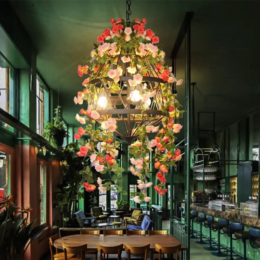 Chandeliers for Living Rooms to Create a Focal PointChandeliers for Living Rooms to Create a Focal PointBlack Iron Hanging Chandelier with Trellis Cage Design - 3/4 Lights Ideal for Restaurant, Farm, or Flower-Themed Décor