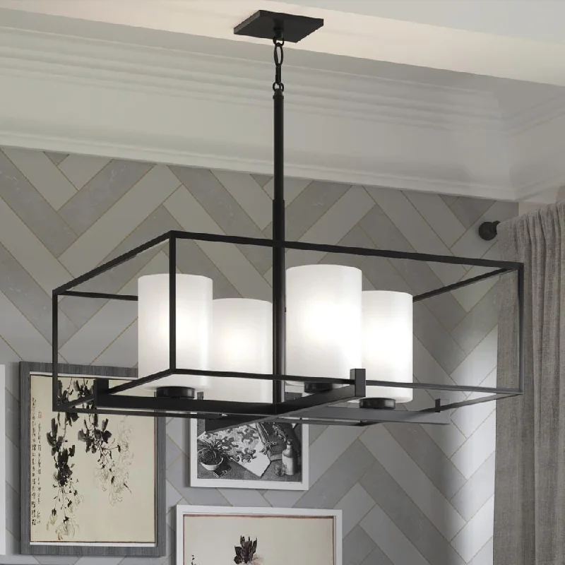 French Country Chandeliers with a Romantic AuraFrench Country Chandeliers with a Romantic AuraUHP3122 Minimalist Chandelier, 12.875"H x 21.625"W, Midnight Black Finish, Kennewick Collection