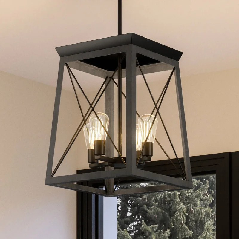 Chandeliers with Clear Crystal for a Sparkling EffectChandeliers with Clear Crystal for a Sparkling EffectUHP3921 Industrial Chandelier 21''H x 15.5''W, Midnight Black Finish, Berkeley Collection Chandeliers with Clear Crystal for a Sparkling EffectChandeliers with Clear Crystal for a Sparkling EffectUHP3921 Industrial Chandelier 21''H x 15.5''W, Midnight Black Finish, Berkeley Collection