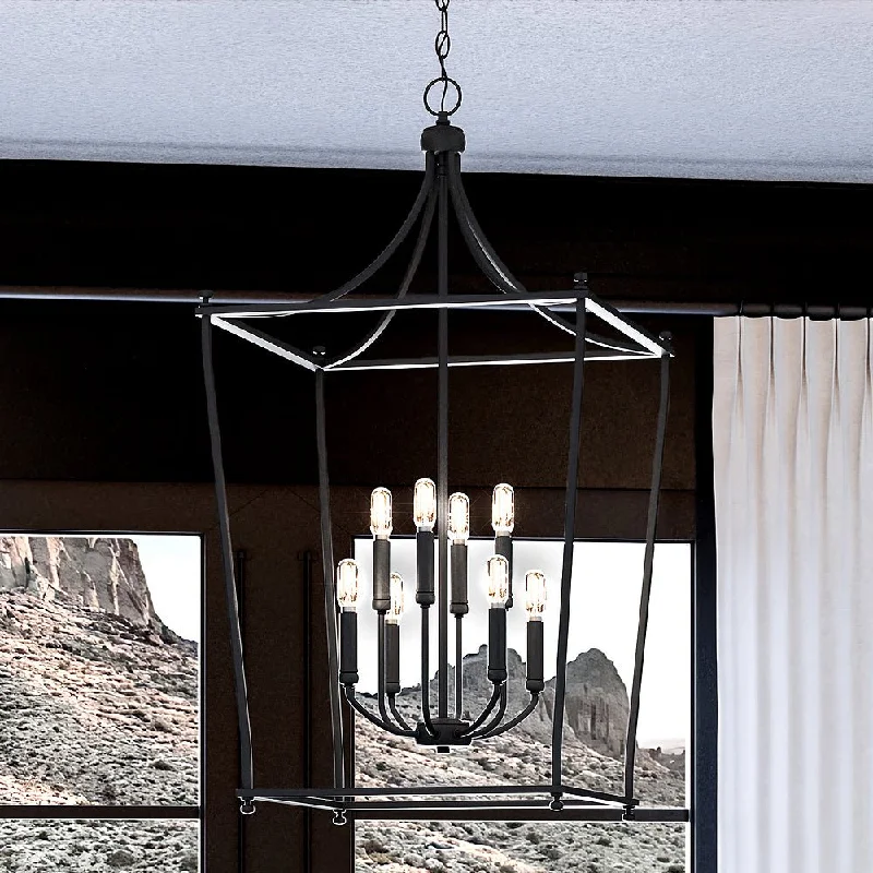 Mid - Century Modern Chandeliers for Vintage AppealMid - Century Modern Chandeliers for Vintage AppealUHP4281 Transitional Chandelier 36''H x 20''W, Midnight Black Finish, Coronado Collection