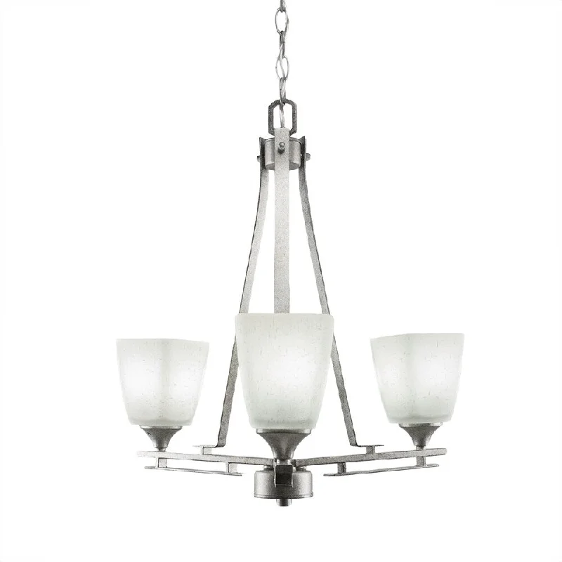 Chandeliers with Venetian Glass for a Luxurious LookChandeliers with Venetian Glass for a Luxurious LookUptowne 3 Light Chandelier Shown In Aged Silver Finish Glass Shade - Square