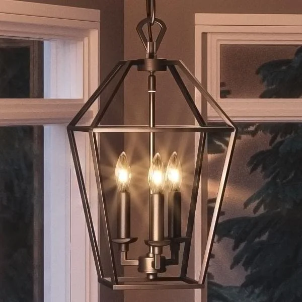Bohemian - Style Beaded Chandeliers for Eclectic DecorBohemian - Style Beaded Chandeliers for Eclectic DecorUQL2061 Colonial Chandelier, 17"H x 9.5"W, Parisian Bronze Finish, Charleston Collection