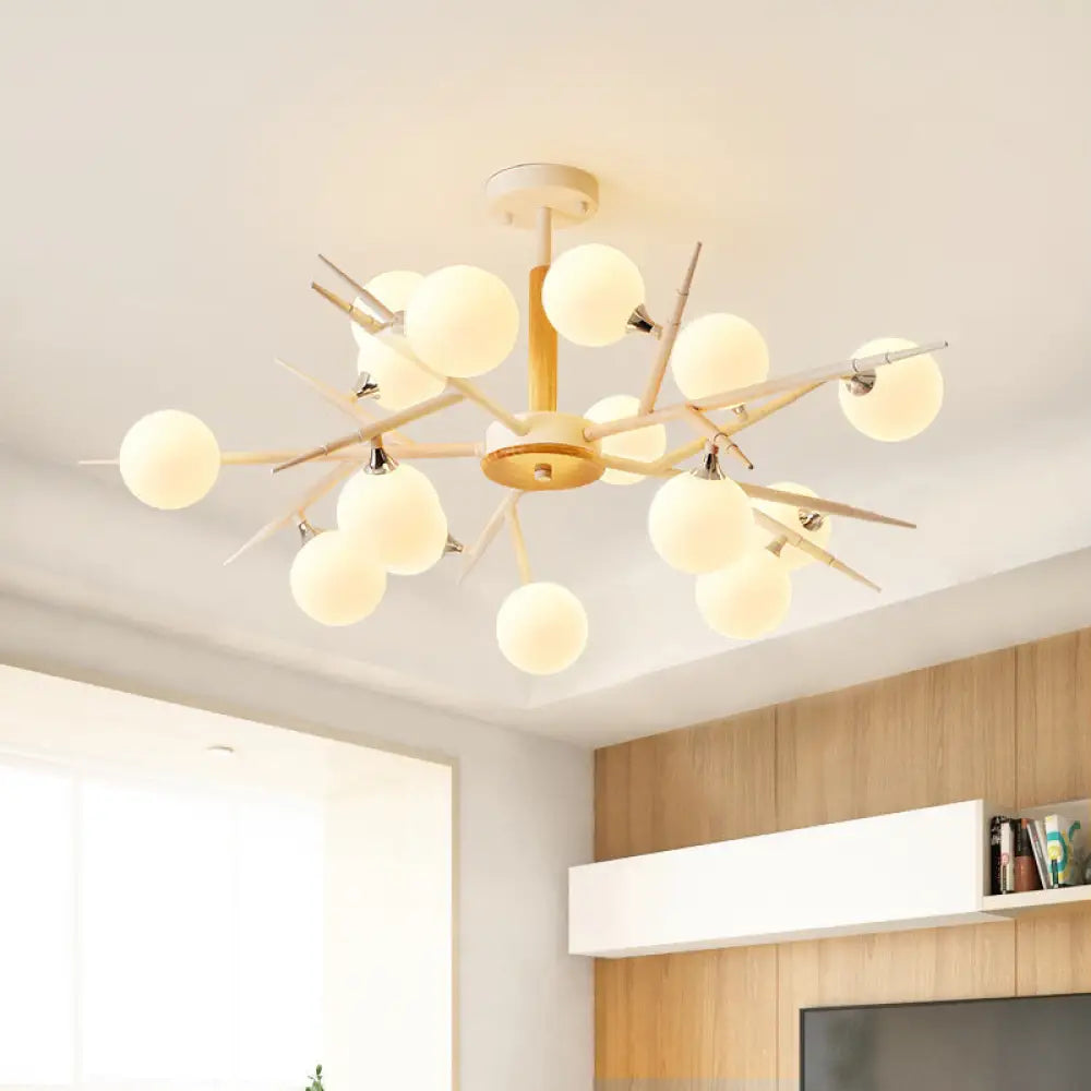 Chandeliers with Dimmable Lights for Ambiance ControlChandeliers with Dimmable Lights for Ambiance ControlJapanese Style Multi-Head Glass Chandelier for Tea Station with White Spherical Shades Chandeliers with Dimmable Lights for Ambiance ControlChandeliers with Dimmable Lights for Ambiance ControlJapanese Style Multi-Head Glass Chandelier for Tea Station with White Spherical Shades