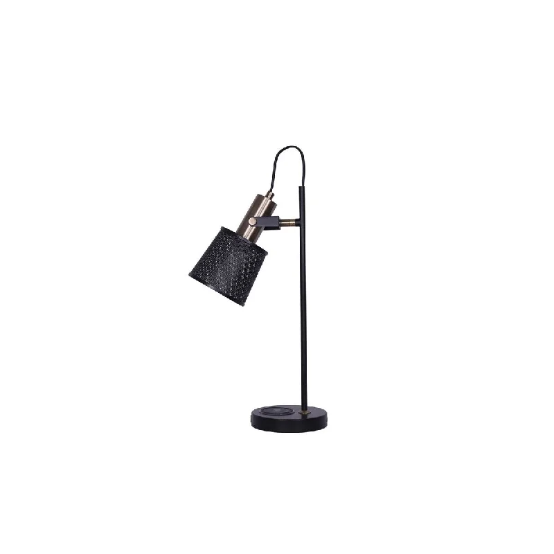 rustic farmhouse table lamps for cozy kitchensrustic farmhouse table lamps for cozy kitchens17 Inches Metal Frame Desk Lamp with Usb Dock, Black